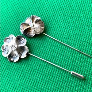 2 sterling silver hat stick pin lot 1 Stuart Nye